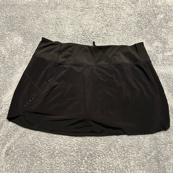 Athleta Skort Skirt Womens XL Run With It 14” Black Shorts Lined - Picture 1 of 9